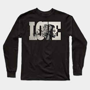 Artistic Love Expression Portrait Long Sleeve T-Shirt